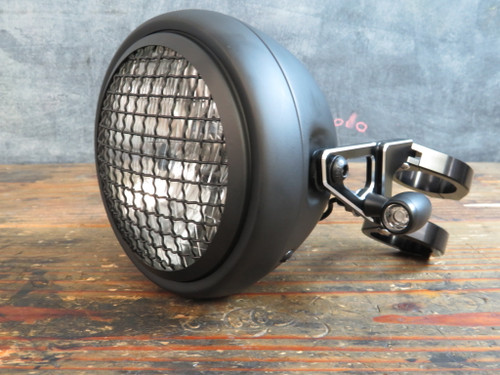 7 inch Headlight Motorcycle 7 inch Headlight BLACK h4 halogen headlight 7" kit / turns/ brackets