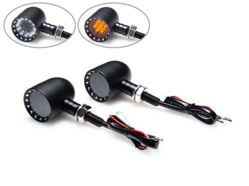 Motorcycle Turn Signal | Daytime Running Light | LED retro Machined