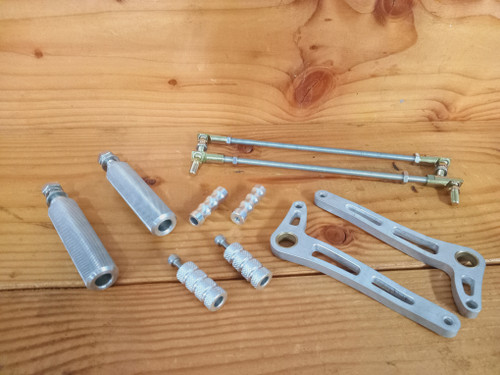 Clear Universal Solid Motorcycle Rearset | Cafe Racer Bratstyle | Custom DIY rear set kit