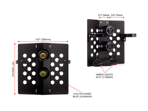 Mad Max Stalker 2.0  Headlight | LED Projector  Mini Headlight Mask | Supermoto - Number Plate Headlight