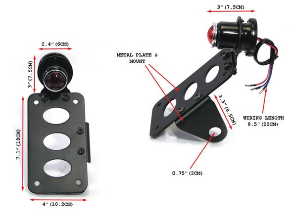 Side mount license plate holder Side mount license plate holder