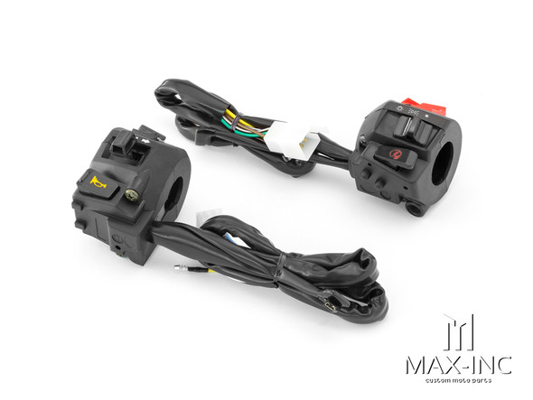Switch Gear | Black ABS Motorcycle Control Switch Set L\R | 22mm Bars Switch Gear | Black ABS Motorcycle Control Switch Set L\R | 22mm Bars