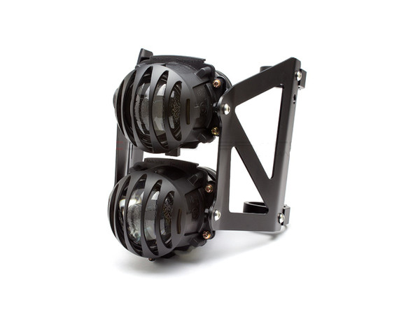 Black Dual Stacked Slicer Grill Streetfighter Projector Headlight Set - Fits Fork Sizes 32 - 59mm Black Dual Stacked Slicer Grill Streetfighter Projector Headlight Set - Fits Fork Sizes 32 - 59mm