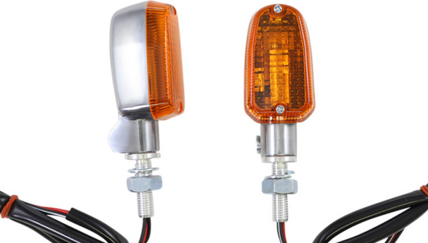 Motorcycle Turn Signal | Aluminum Dual Filament | Pair