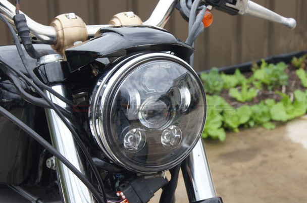 5.75" Black Six Projector LED Headlight Motorcycle Popular among Harley Davidson