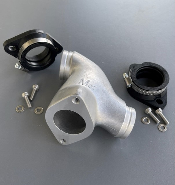 Manifold, Single Mikuni Carb Conversion For Yamaha XV Virago 750, Thru to 1100