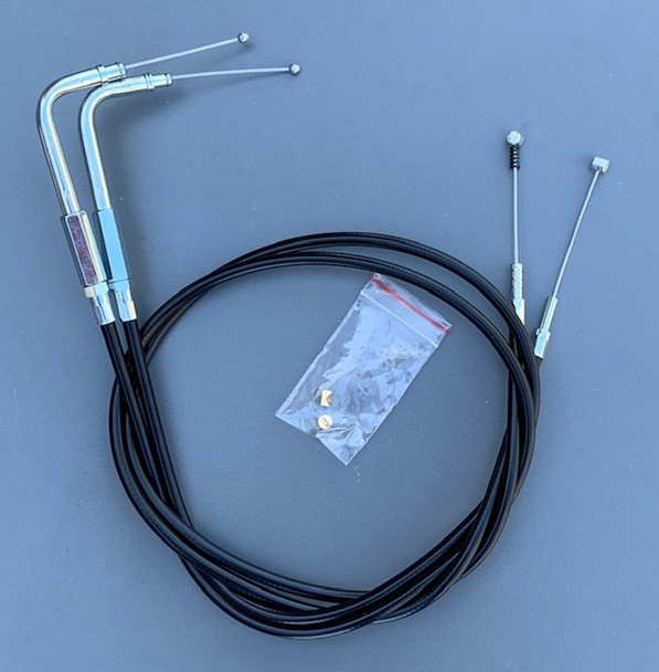 HSR42 Cable Set | HSR Mikuni Conversion | Harley Davidson EFI Conversion Harley Davidson 33″std, 39.5″ or 45.5″ Throttle Cable Set OEM CV/HSR 1996up