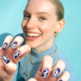 MUKA, letsmuka, Soft Anatomic Nails, Nail friendly manicure, New Order, abstract, wavy, waves, lines, navy, dark, contrast MUKA, letsmuka, Soft Anatomic Nails, Nail friendly manicure, New Order, abstract, wavy, waves, lines, navy, dark, contrast