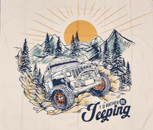 Jeep Tapestry - "I'd Rather Be Jeeping"