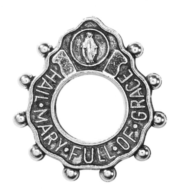 Ave Maria Hail Mary Ring Hail Mary Full Of Grace Rosary Ring 15-039-01