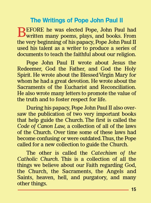 St. Joseph Picture Book Series Pope John Paul II 527