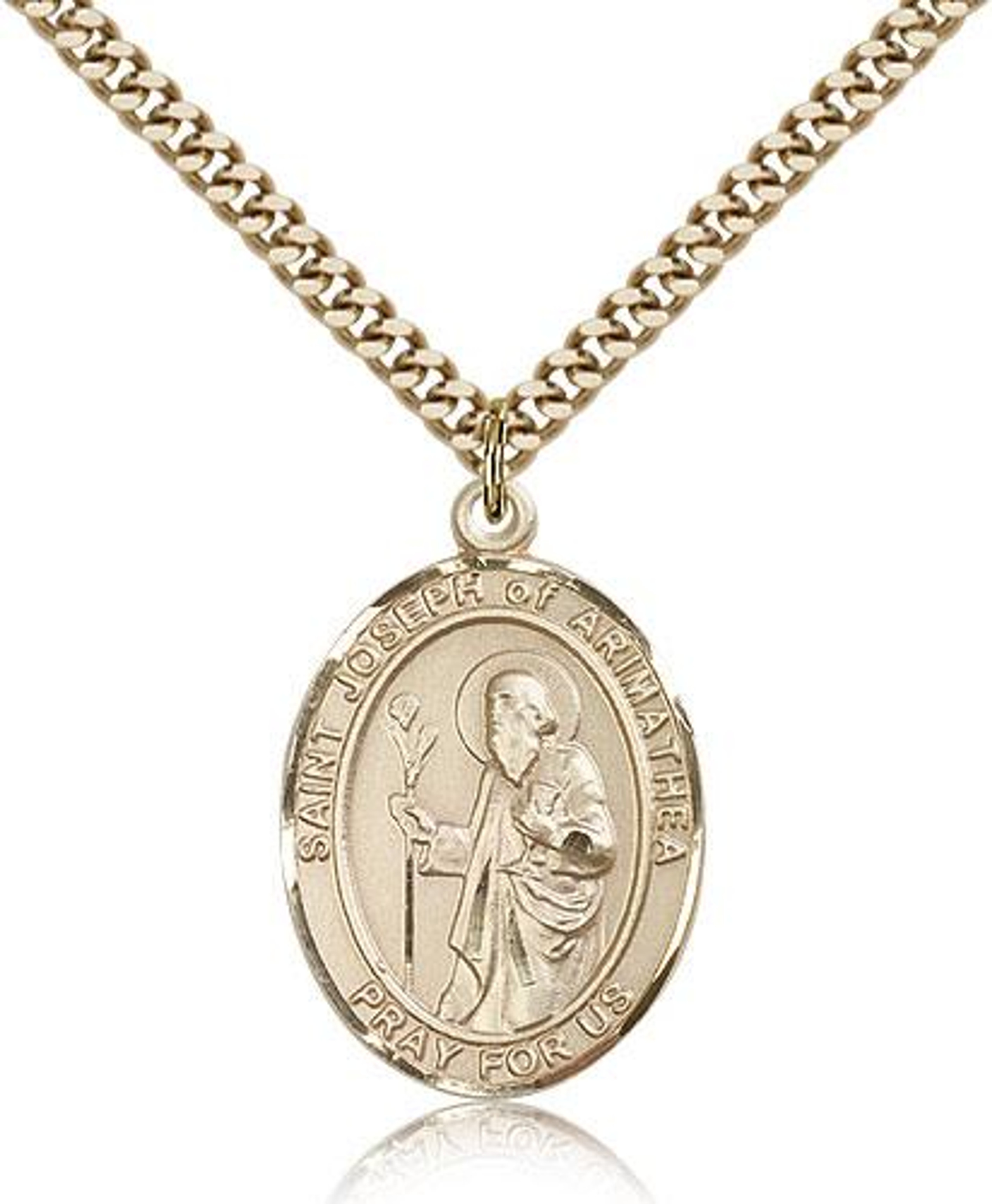 St joseph medal with chain Clearance