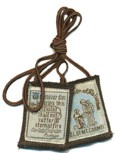B: Blue Brown Mt. Carmel Scapular B: Blue Brown Mt. Carmel Scapular