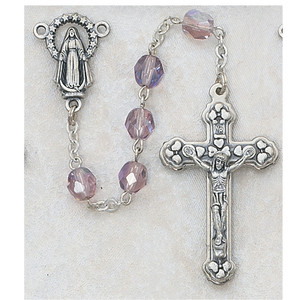 Amethyst (June) Crystal Bead Rosary 120-AMR
