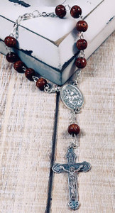Wood Auto Rosary Saint Christopher Wood Auto Rosary Saint Christopher