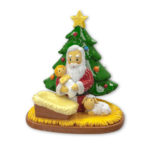 Santa with Jesus Tree Figure #251038