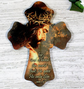 Crown of Thorns Wooden Cross