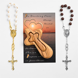 Wedding Unity Kit - Comfort Cross Cut Out and Marriage Auto Rosaries Wedding Unity Kit - Comfort Cross Cut Out and Marriage Auto Rosaries