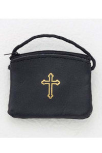 Medium Size Gold Cross Leather Burse for Pyx Medium Size Gold Cross Leather Burse for Pyx