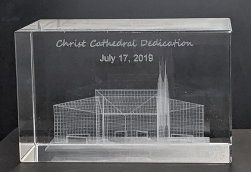 Christ Cathedral Dedication Crystal
