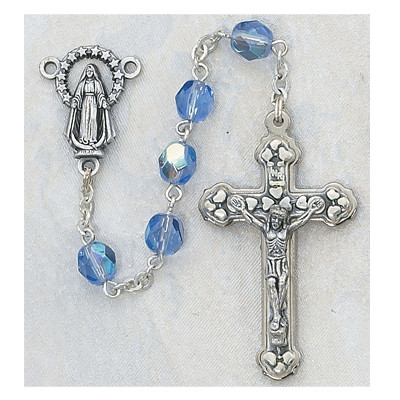 Zircon (December) Crystal Bead Rosary 120-ZRR