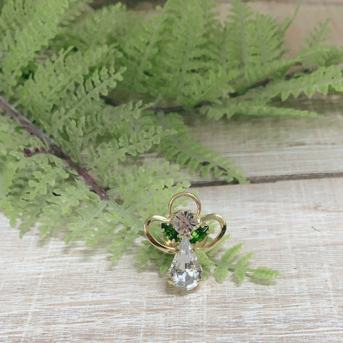 August Peridot Birthstone Angel Pin