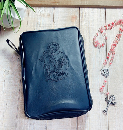 Saint Joseph Bible Black Bible Cover