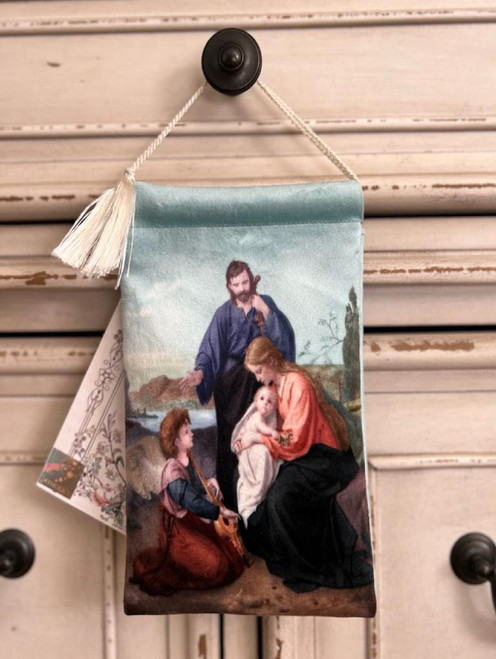 Velvet HD Print Blessings Pouch Holy Family