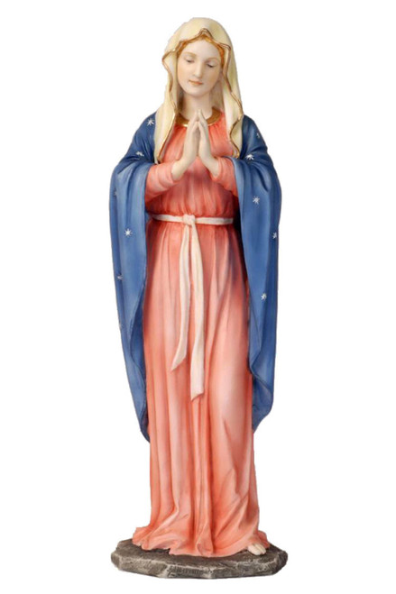 Adoring Virgin in Fully Hand-Painted Color