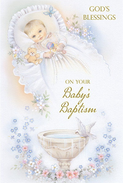 God's Blessings on Your Baptism Greeting Cards