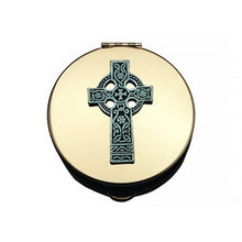 Celtic Cross Brass Pyx - Medium