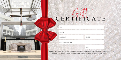 Christ Cathedral Gift Certificate (For Christ Cathedral Gift Shop Use Only)