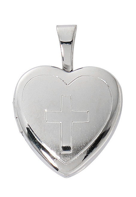 Sterling Silver Heart Locket on 16-18" Adjustable Chain L9295