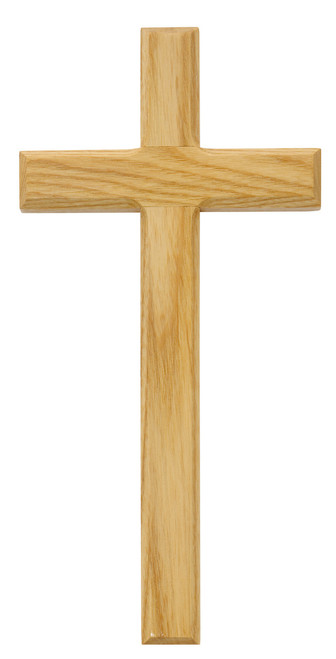 10" Oak Wood Wall Cross 80-110