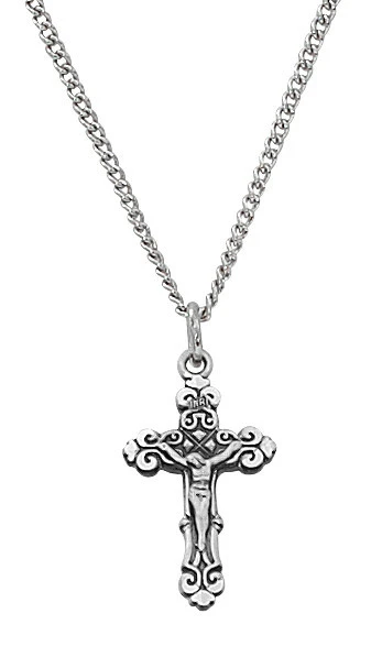 Sterling Silver Baby Crucifix on 13" Chain L9103B