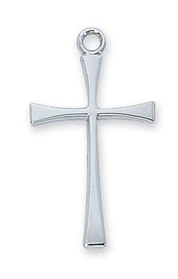 Sterling Silver Cross on 18" Chain L8019