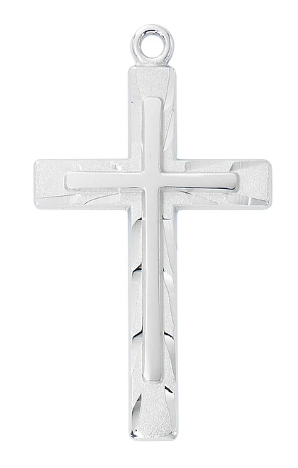 Sterling Silver Cross on 24" Chain L9221