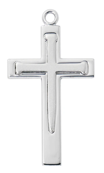 Sterling Silver Nail Cross on 24" Chain L9227