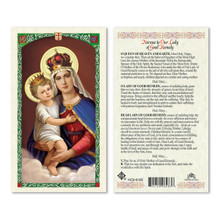Our Lady of Good Remedy Prayercard plastic