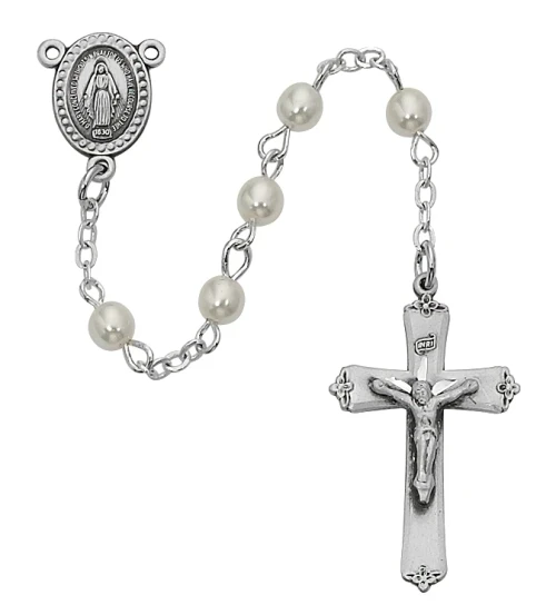 3mm Pearl Baby Rosary 210DG
