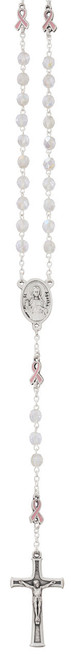 St. Agatha Pink Ribbon Rosary R958F