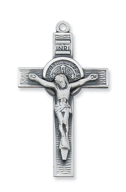 Sterling Silver St. Benedict Crucifix on 27" Chain L9078-27