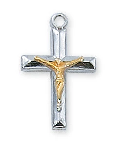 Sterling Silver Crucifix on 18" Chain L9088