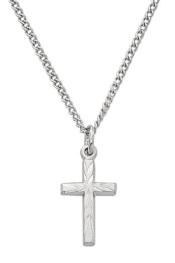 Sterling Silver Baby Cross on 13" Chain L8001B