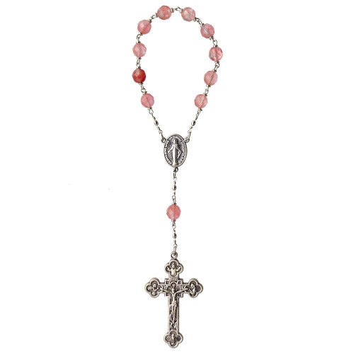 7mm Rose Quartz One Decade Rosary, R517