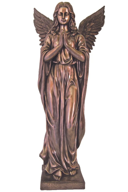 Praying Angel Statue in Cold Cast Bronze 38" SRA-PA38