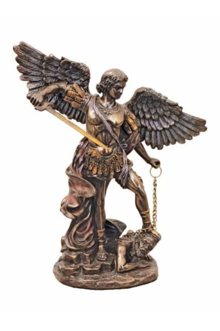 St. Michael Statue in Cold Cast Bronze 6" SRA-MIKE6