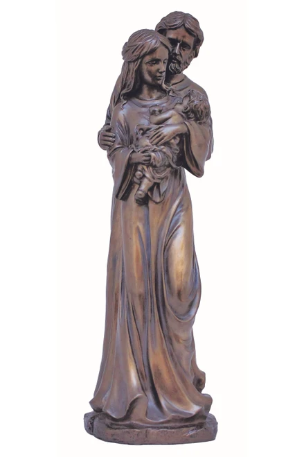 Holy Family Statue in Cold Cast Bronze 16" SRA-HF16