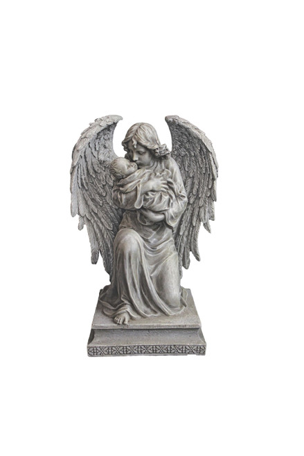 Guardian Angel with Child Statue in Stone Finish 7" SR-75895-ST