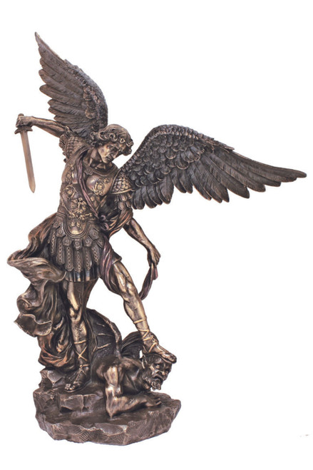 St. Michael Statue in Cold Cast Bronze 29" SR-74552